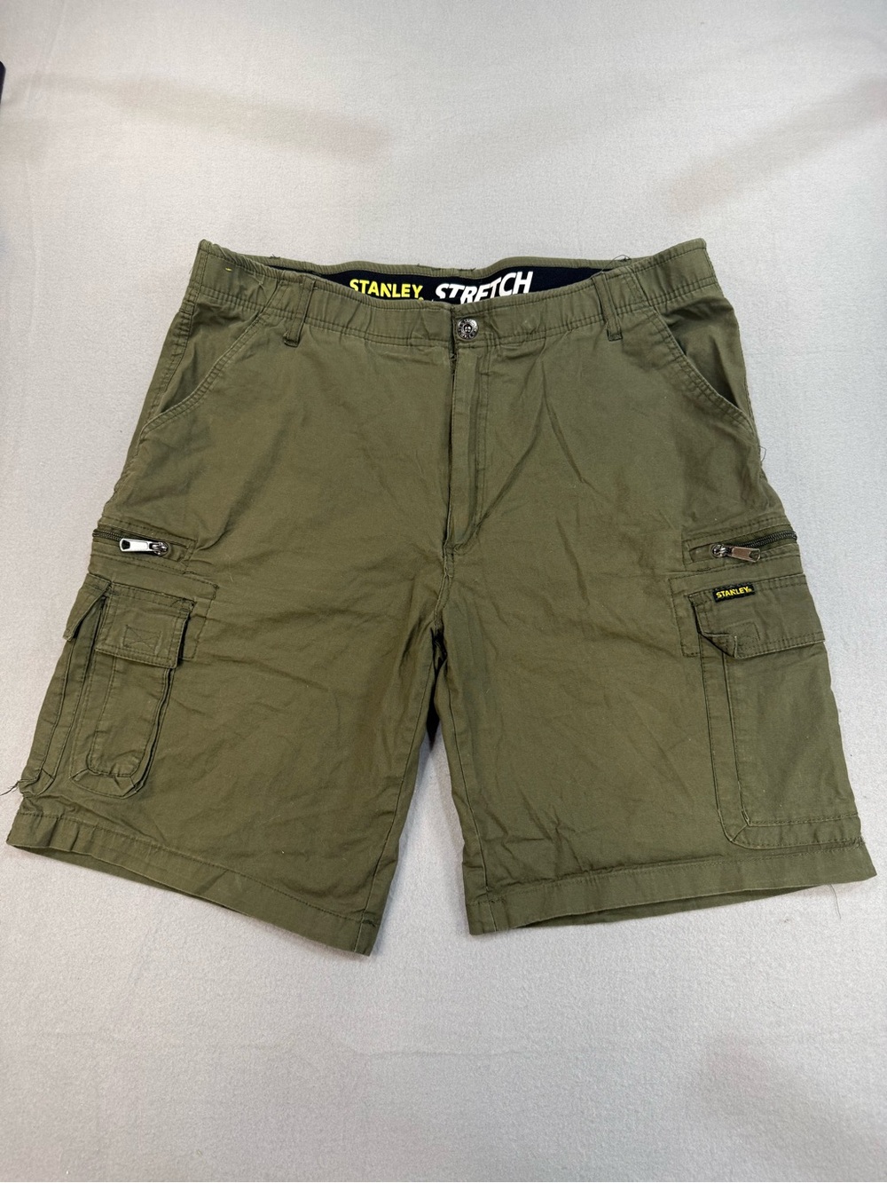 Stanley Stretch Olive Cargo Shorts with Multiple Pockets
